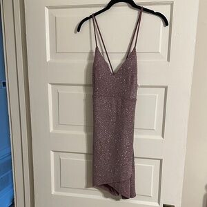 Windsor Glittering Mauve Mini Dress